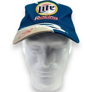 Winners Circle Rusty Wallace NASCAR Miller Lite Racing Hat Blue Cap #2